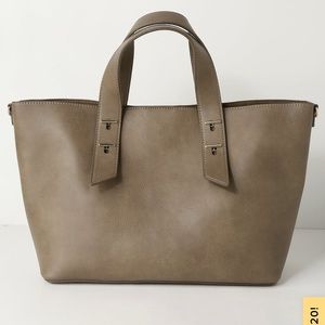 EUC Lulu's Arthur Taupe Tote